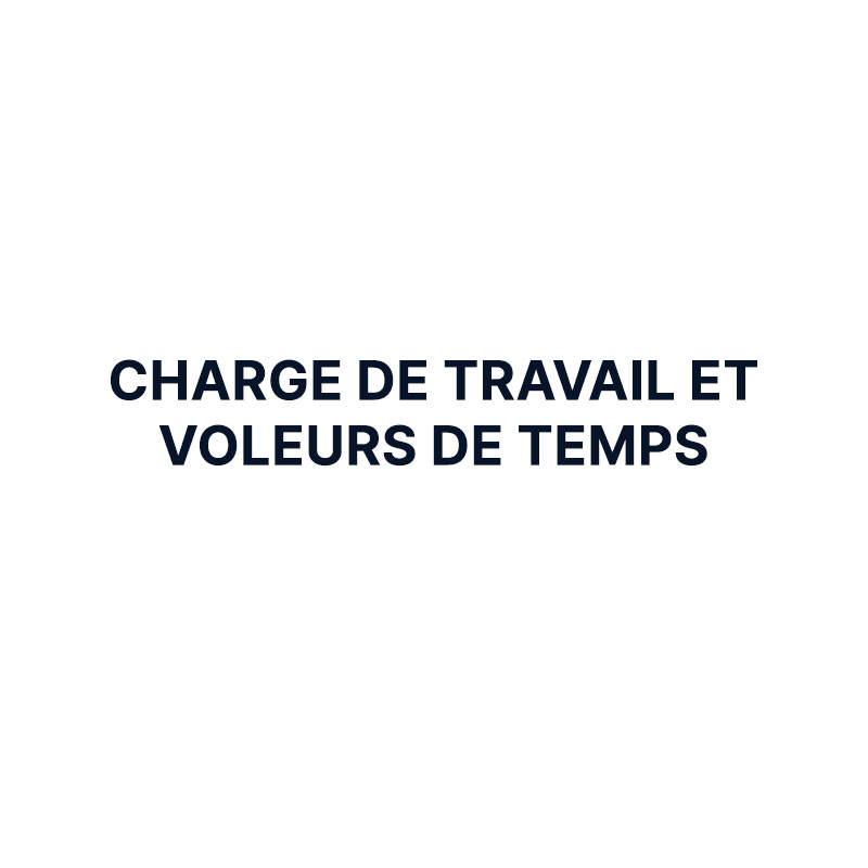 La charge de travail est-elle inéluctable ? Cet atelier favorisera les échanges entre les participants. Nous interrogerons, les sources de la charge de travail en abordant notamment  la notion de voleurs de temps et les modalités de réponse à y apporter. <p>Les ateliers du lien